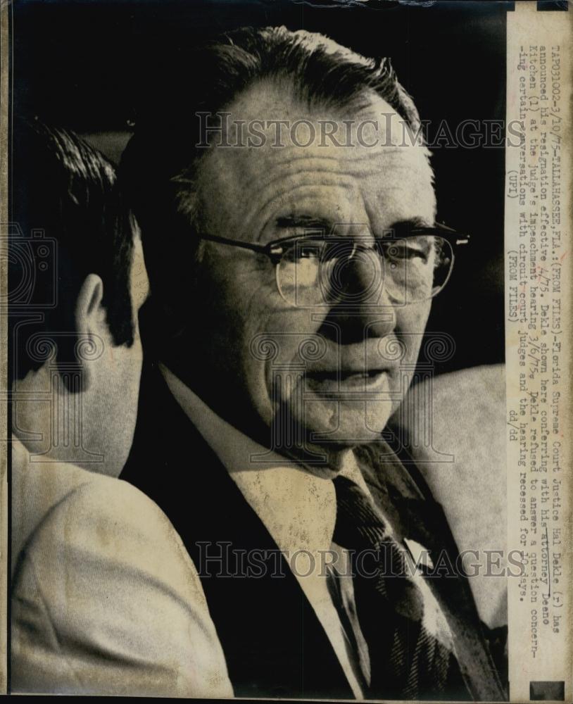 1975 Press Photo Florida Supreme Court Justice Hal Dekle - RSL63181 - Historic Images