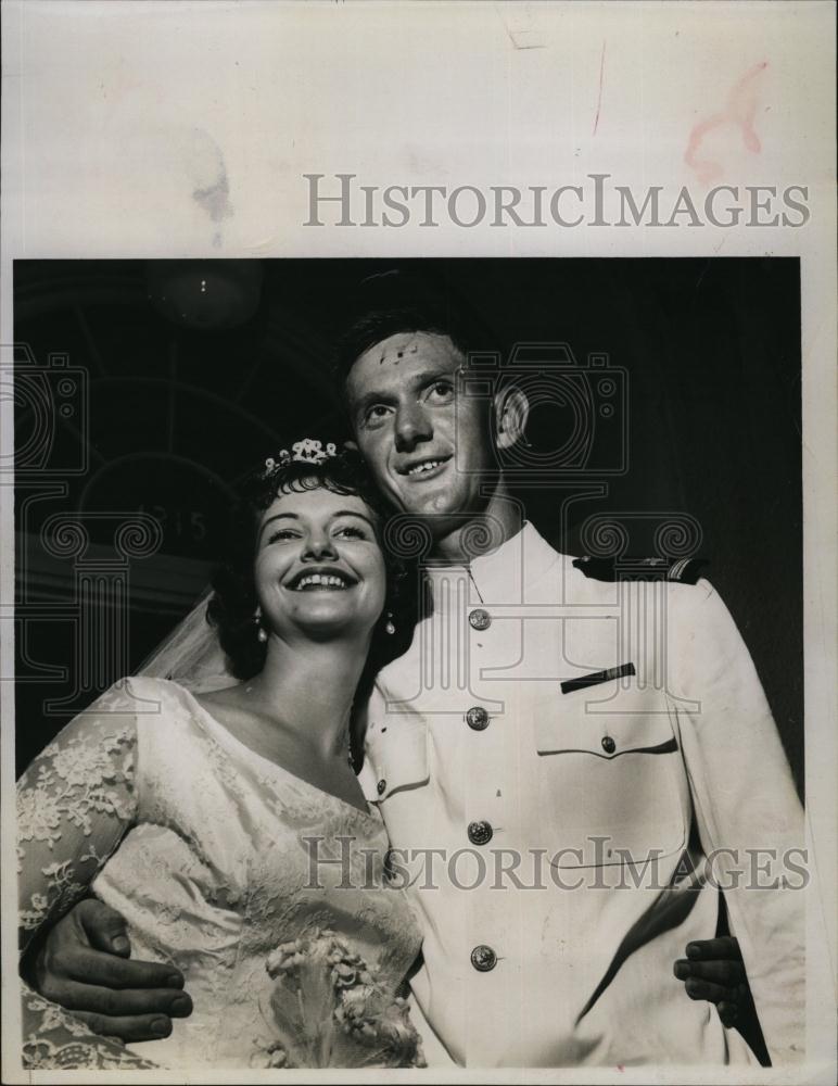 1956 Press Photo Miss Jean Boska and Frank Poyet - RSL92053 - Historic Images