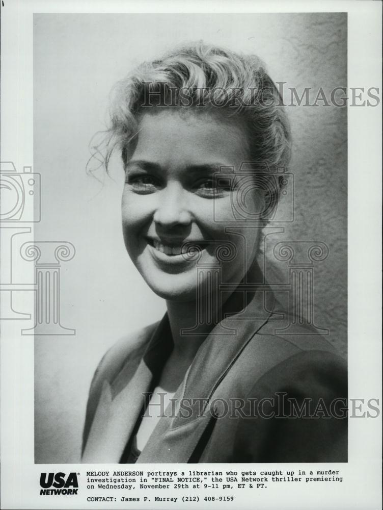 Press Photo Melody Anderson Actress Final Notice - RSL47805 - Historic Images
