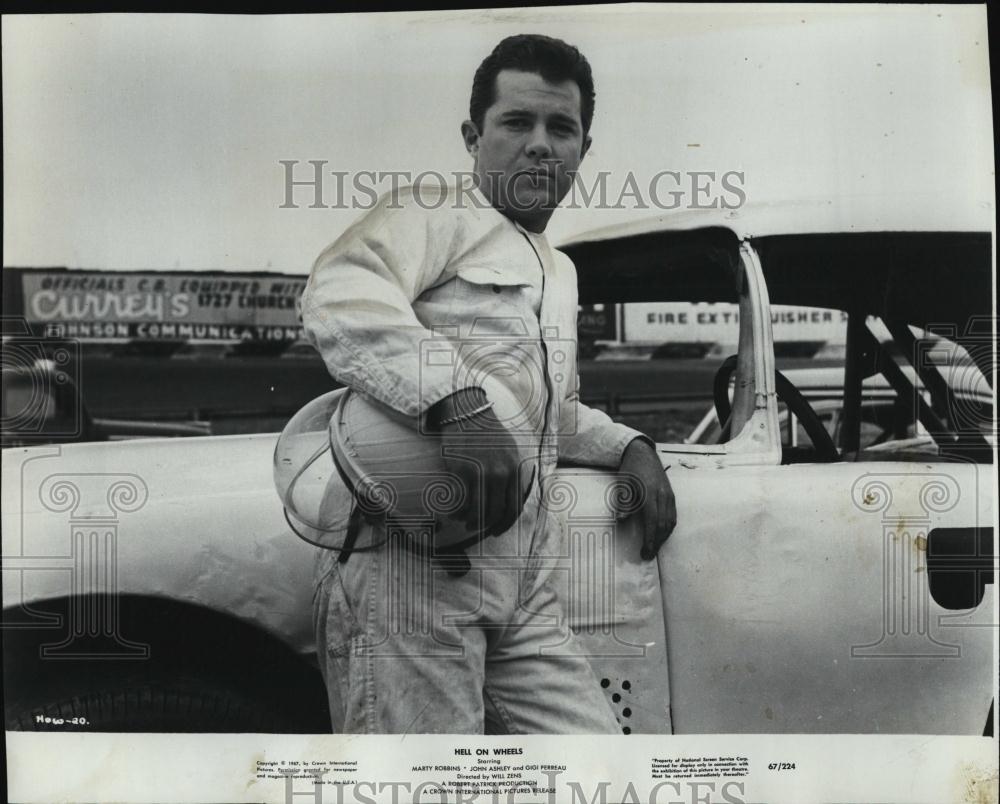 1967 Press Photo Actor John Ashley Movie Hell On Wheels - RSL07541 - Historic Images