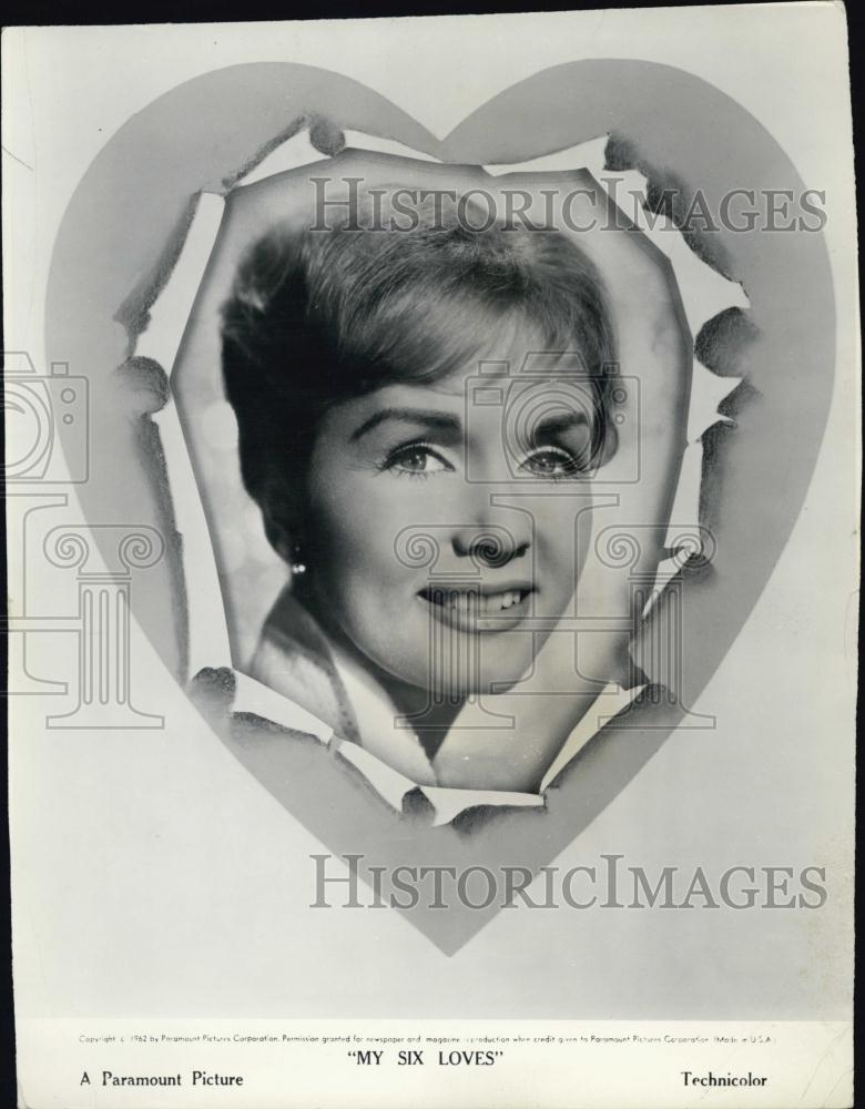 1963 Press Photo Debbie Reynolds Actress My Six Loves Comedy Movie Film - Historic Images