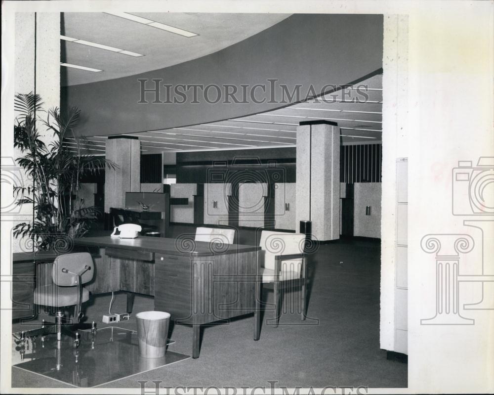 1967 Press Photo Interior of Bradenton, Fla st Natl Bank - RSL69171 - Historic Images