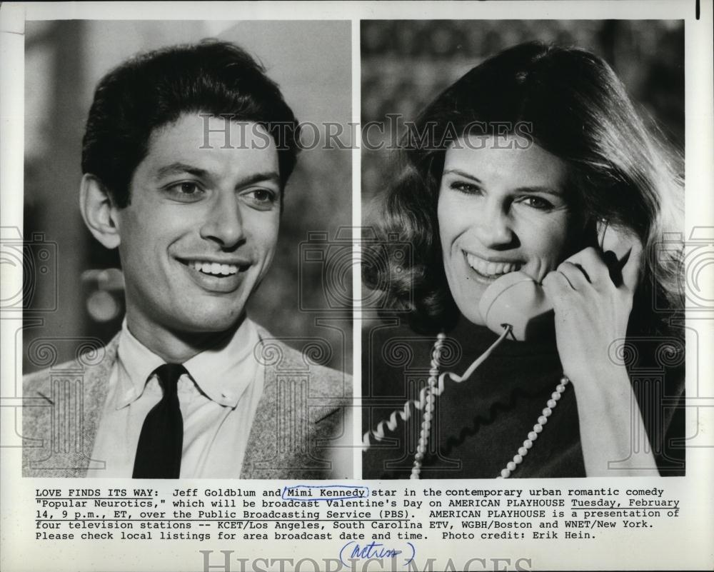 1984 Press Photo Jeff Goldblum &amp; Mimi Kennedy in &quot;Popular Neurotics&quot; - RSL95449 - Historic Images