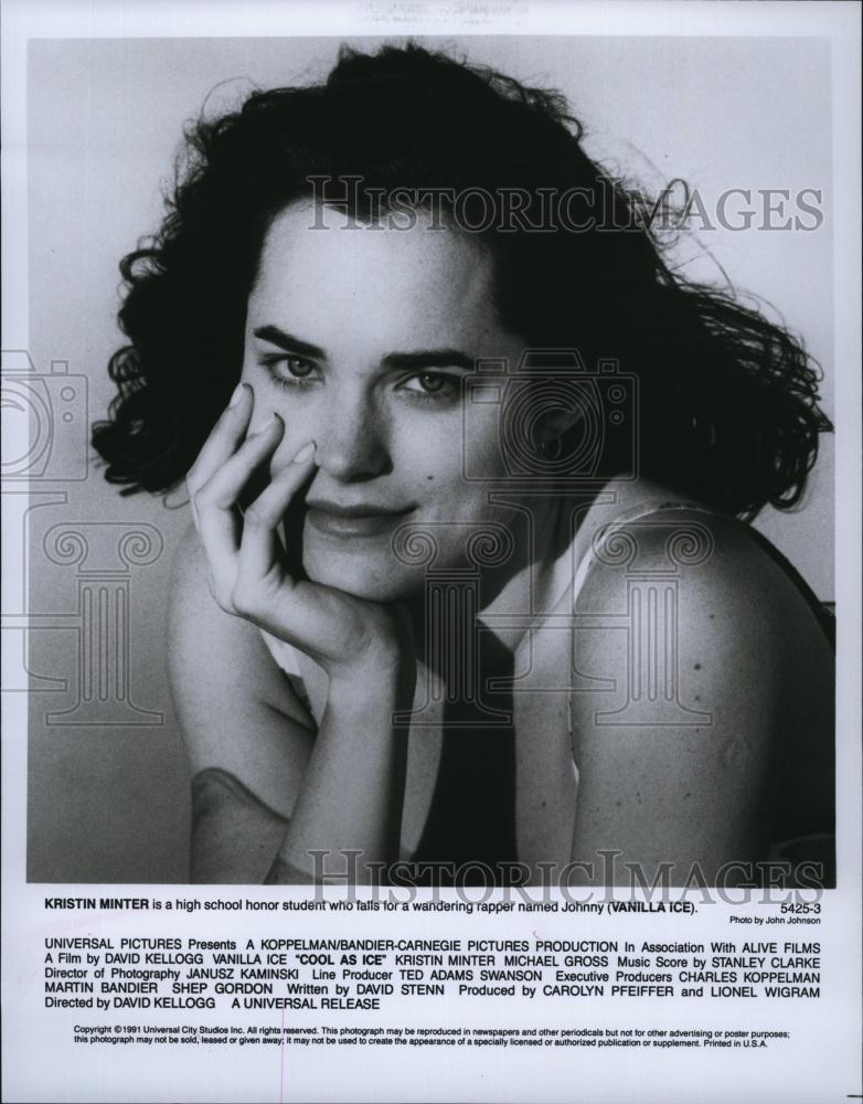 1991 Press Photo Actress Kristin Minter In "Cool As Ice" - RSL82947 - Historic Images