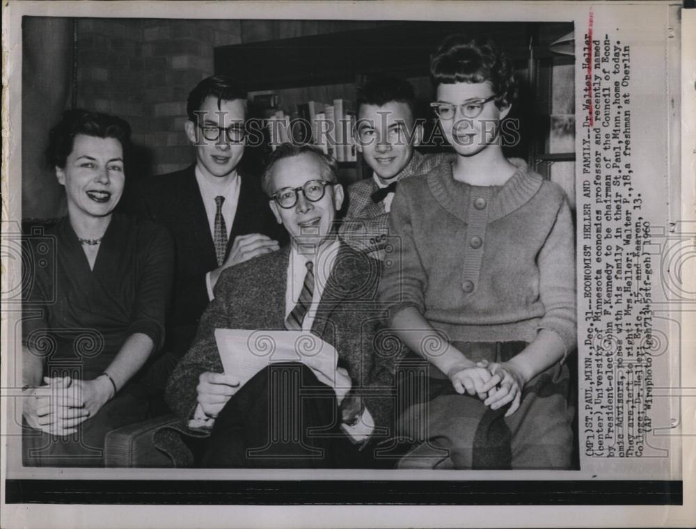 1960 Press Photo Dr Walter Heller Economics Professor With Family - RSL99021 - Historic Images