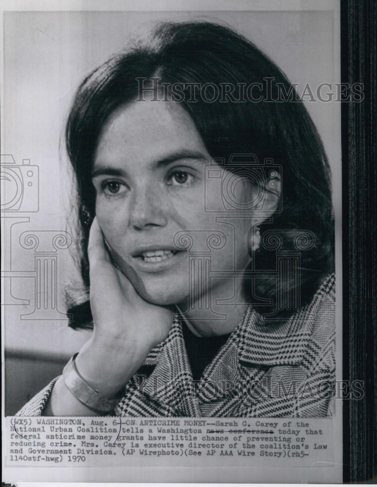 1970 Press Photo Sarah Carey National Urban Coalition Washington - RSL62793 - Historic Images