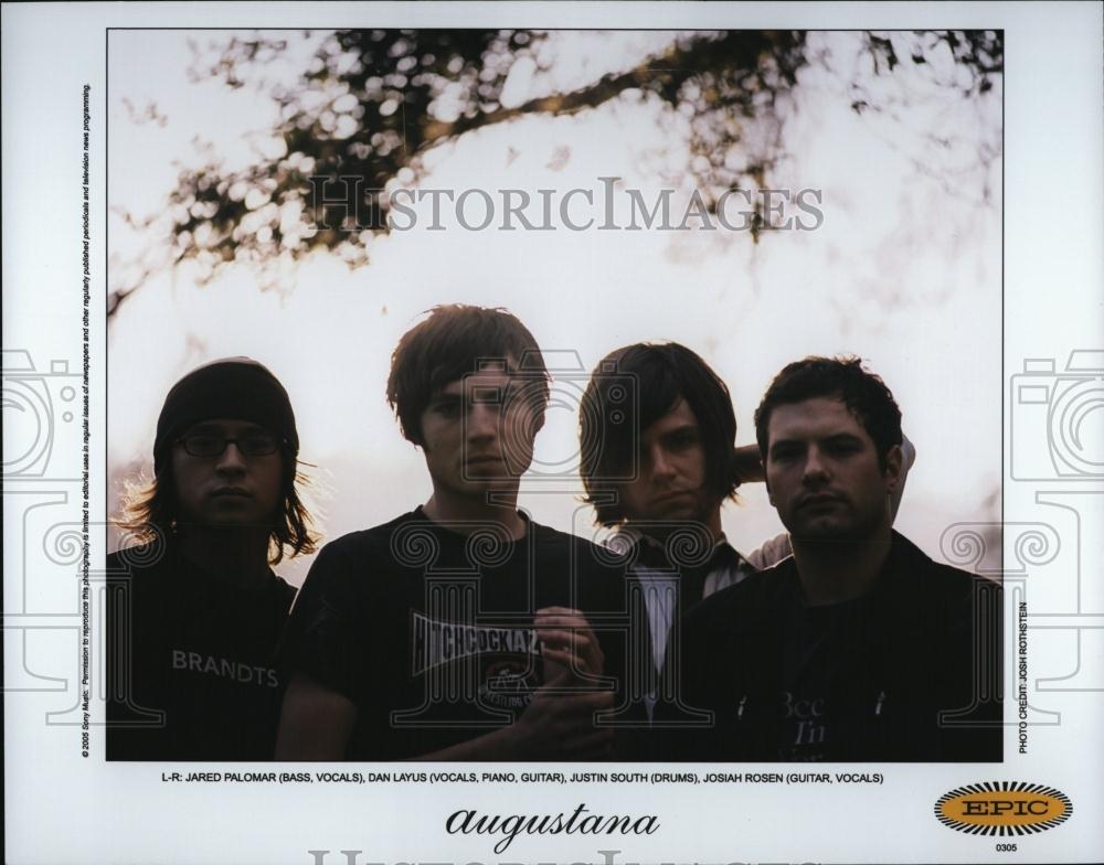 2005 Press Photo Augustana Jared Palomar Dan Layus Justin South Josiah Rosen - Historic Images