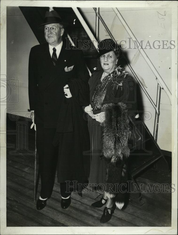 1940 Press Photo Alexander W Weddell and Wife, US Ambassdor to Spain - Historic Images