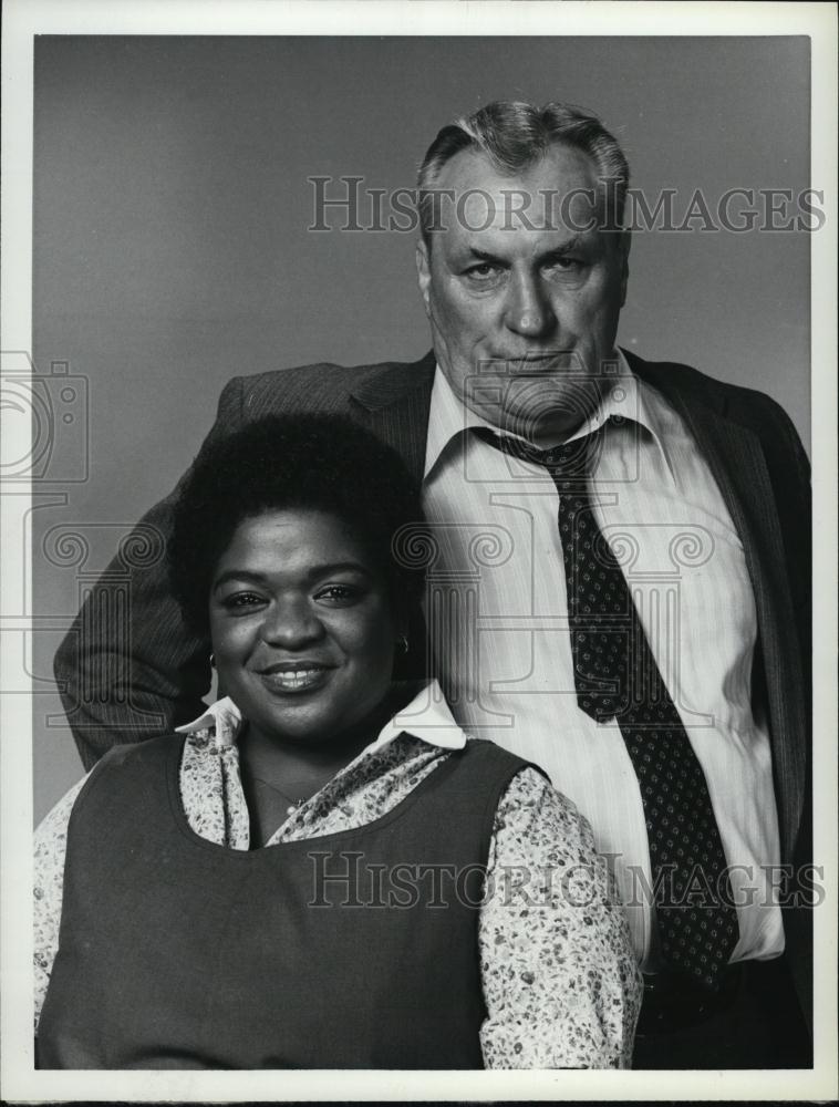 1981 Press Photo Gimme A Break Series Actors Nell Carter Dolph Sweet Portrait - Historic Images