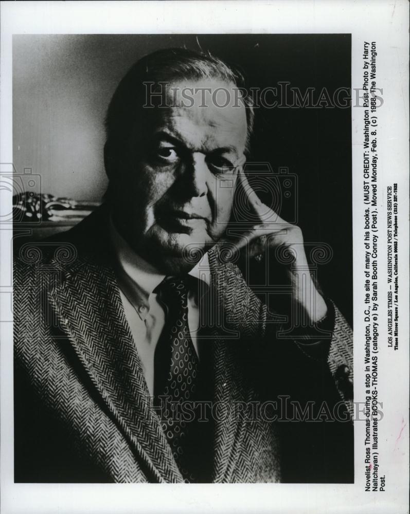 1988 Press Photo Ross Thomas, Novelist - RSL91729 - Historic Images