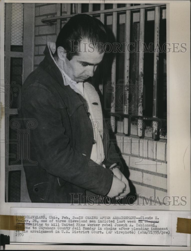 1970 Press Photo Claude E Vesley Indicted on Conspiring to Kill Mine Worker - Historic Images