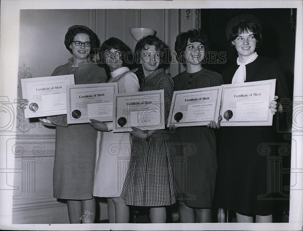 1964 Press Photo Diables Amer Vets lunch,H Hinman,P Hudson,E Totten,Jackiewicz - Historic Images