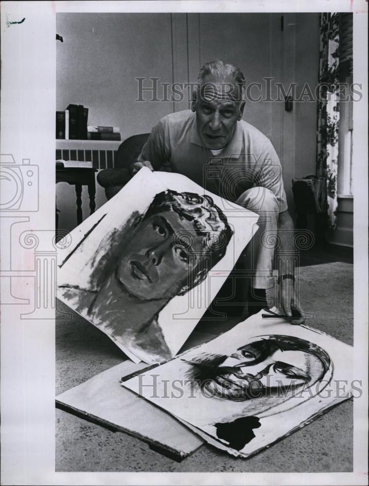 1961 Press Photo Egbert Jacobson, Advertising Art, Color Harmony Manual, Author - Historic Images