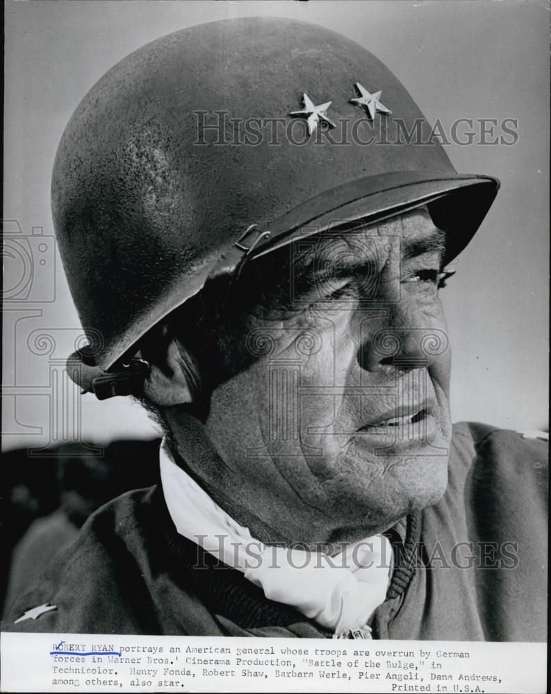 1965 Press Photo Actor Robert Ryan in &quot;Battle of the Bulge&quot; - RSL58977 - Historic Images