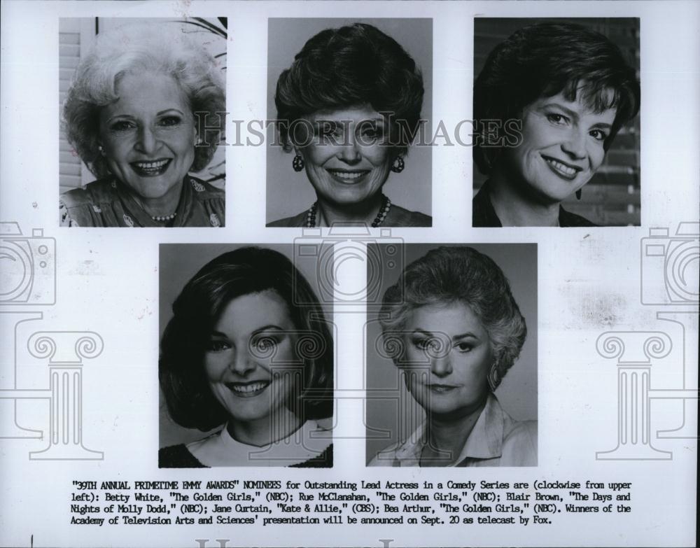 Press Photo primetime Emmy awards Betty White, Rue McClanahan, Blair Brown, Jane - Historic Images