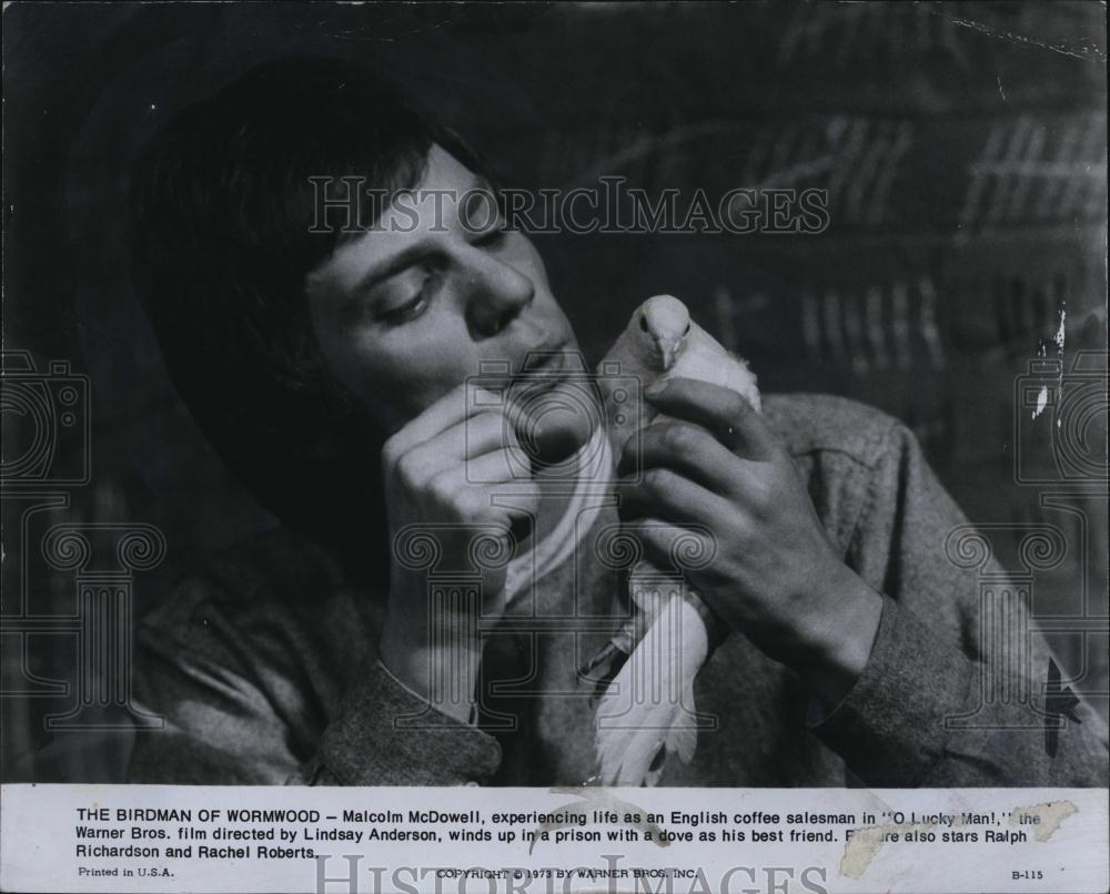 1973 Press Photo Actor Alex McDowell In &quot;The Birdman Of Wormwood&quot; - RSL88437 - Historic Images