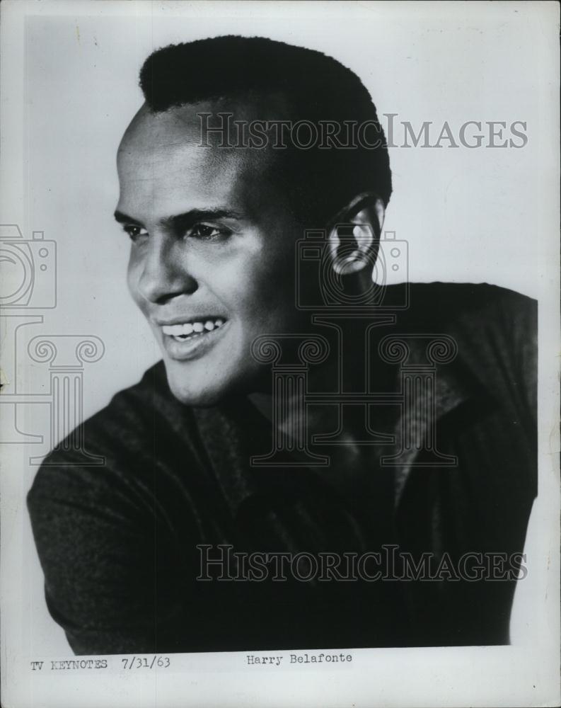 1963 Press Photo Singer Harry Belafonte - RSL47281 - Historic Images