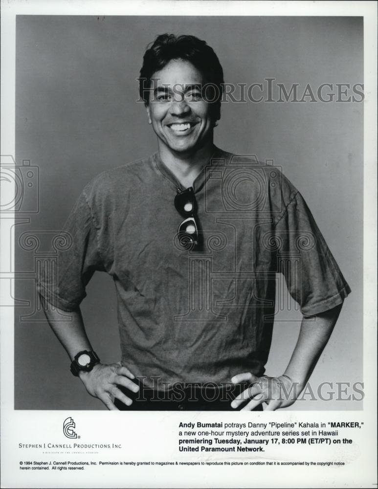1994 Press Photo Andy Bumatai Stars IN "Marker" - RSL42519 - Historic Images