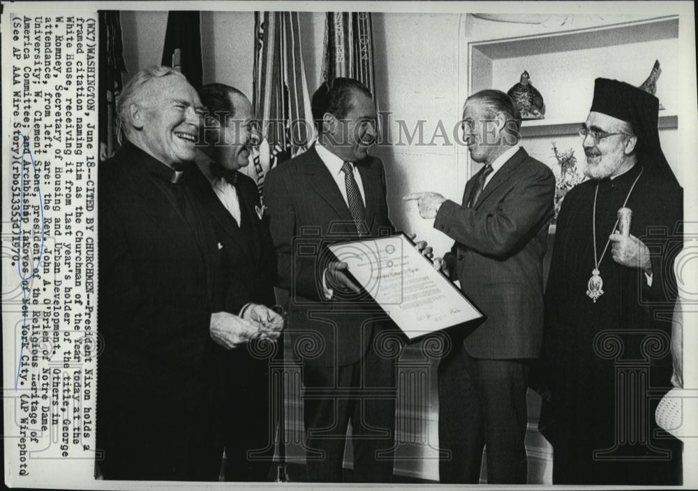 1970 Press Photo President Nixon Archbishop Iakovos of New York - RSL86361 - Historic Images