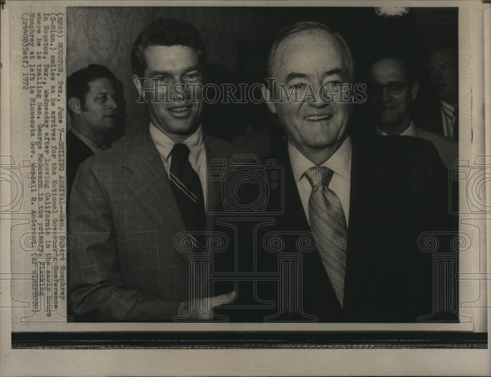 1972 Press Photo Sen Rubert Humphrey Minnesota National Governor&#39;s Conference - Historic Images