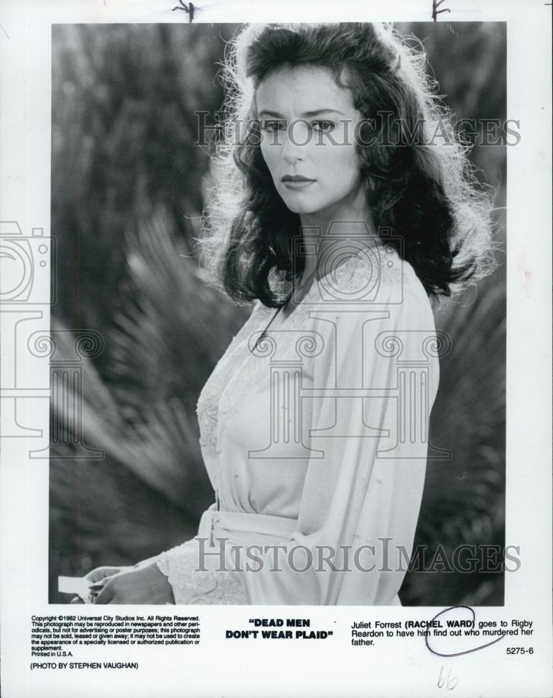 1982 Press Photo Actress rachel Ward in &quot;Dead Men Don&#39;t Wear Plaid&quot; - RSL00923 - Historic Images