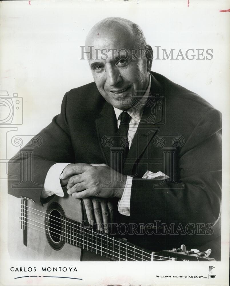 1966 Press Photo Guitarist Carlos Montoya - RSL63905 - Historic Images