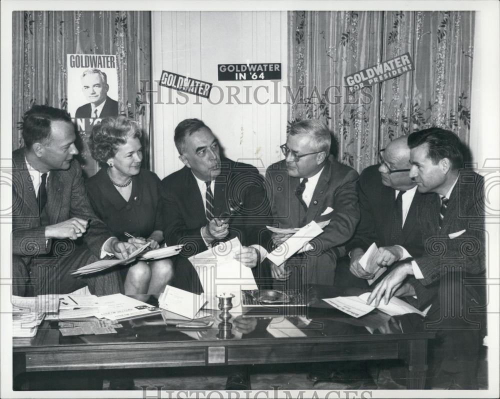 1964 Press Photo M Robbins,C Barone,L Waring, E Clapp, L Johnson - RSL05699 - Historic Images