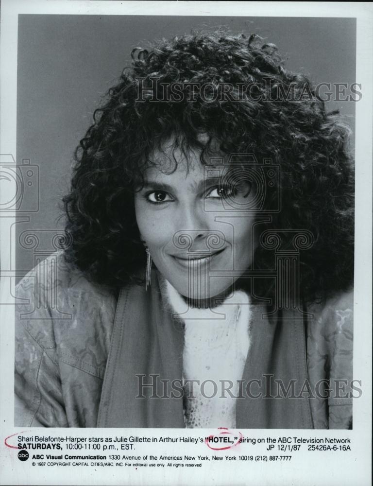 1987 Press Photo American Actress Shari Belafonte Harper Hotel Television Show - Historic Images