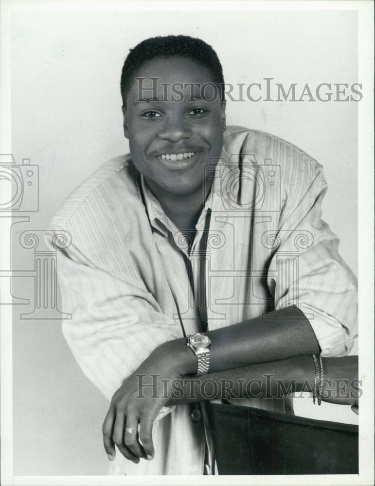 1987 Press Photo Actor Malcolm Jamal Warner As Theo In "The Cosby Show" - Historic Images