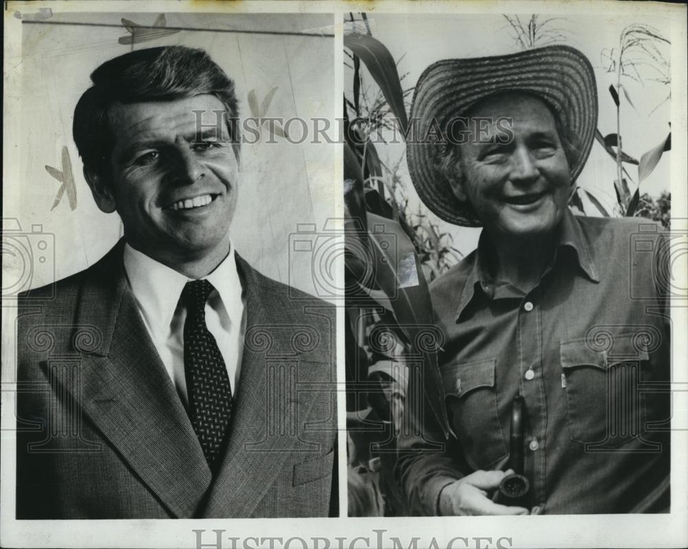 Press Photo Actor William Devane & other man for a movie scene - RSL87833 - Historic Images