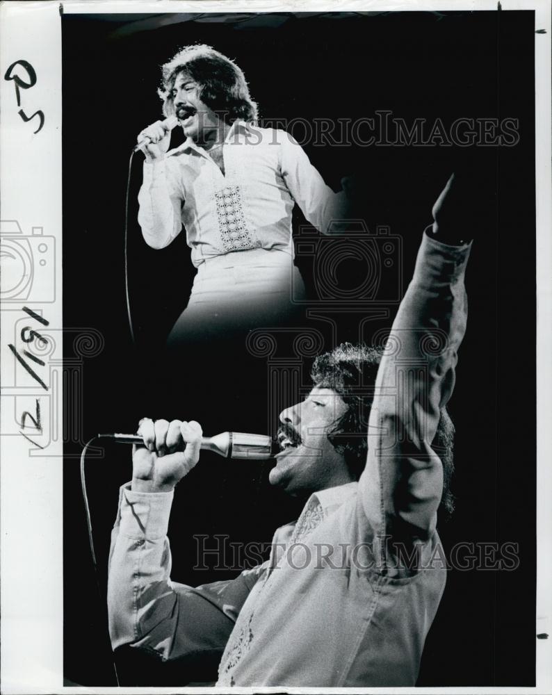 1978 Press Photo Tony Orlando, Pop Music, Wind, Tony Orlando And Dawn - Historic Images