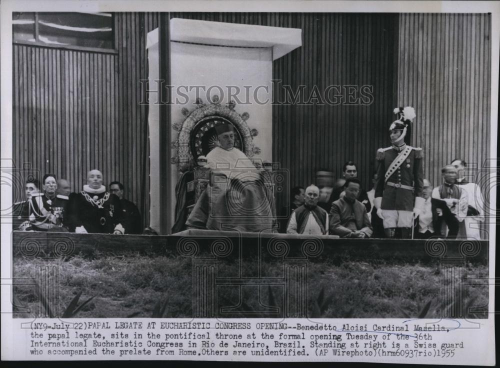 1955 Press Photo Benedetto Cardinal Masella, Papal legate in Brazil - RSL89309 - Historic Images