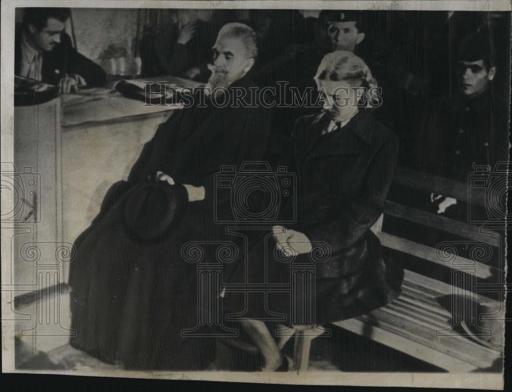 1949 Press Photo Father Aleksei Krishko, Orodox Russian priest &amp; Ksenia Komad - Historic Images