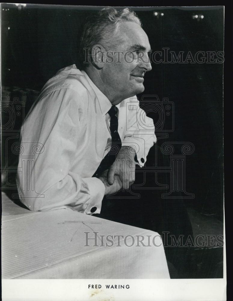 Press Photo Fred Waring Musician Bandleader Radio Television Personality - Historic Images