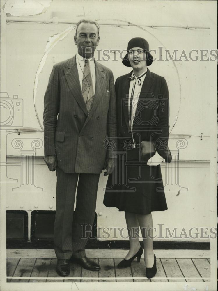 1939 Press Photo Senator Daniel W Lane and Wife Massachusetts - RSL45705 - Historic Images