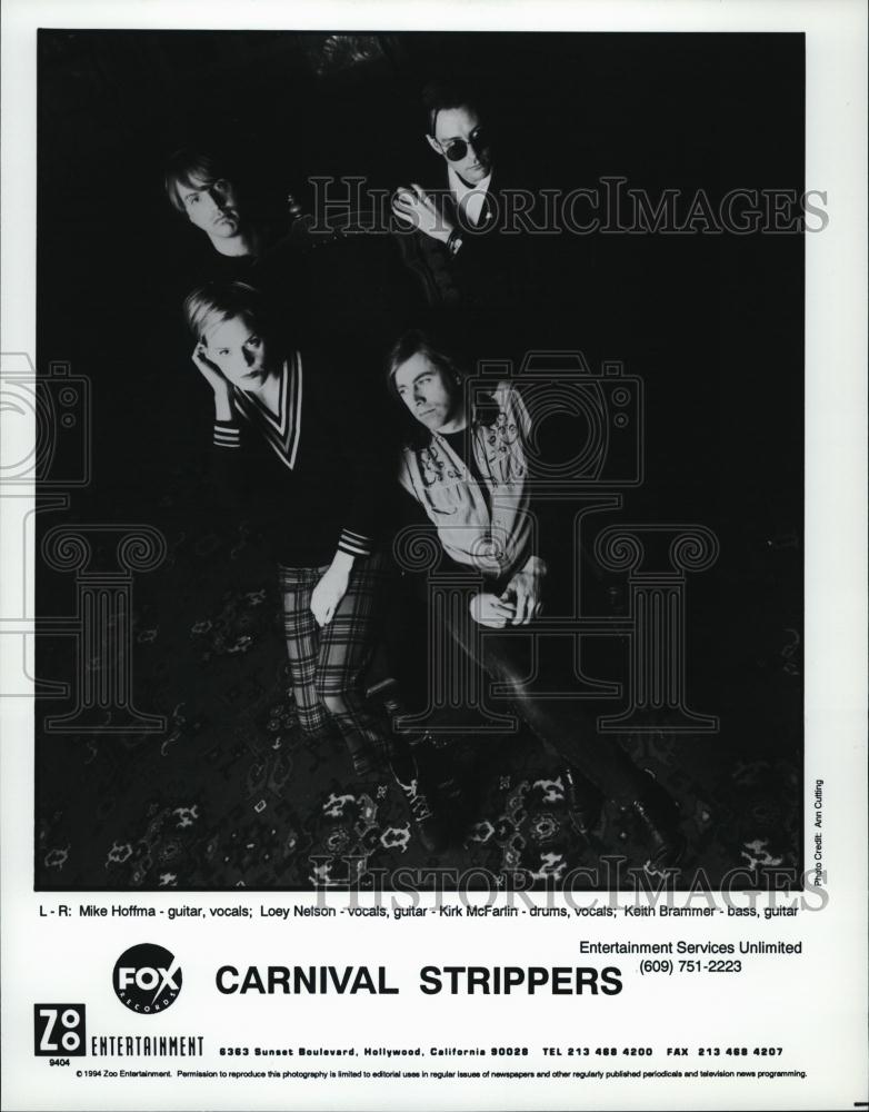 1994 Press Photo Carnival Strippers Mike Hoffma Loey Nelson Kirk McFarlin - Historic Images