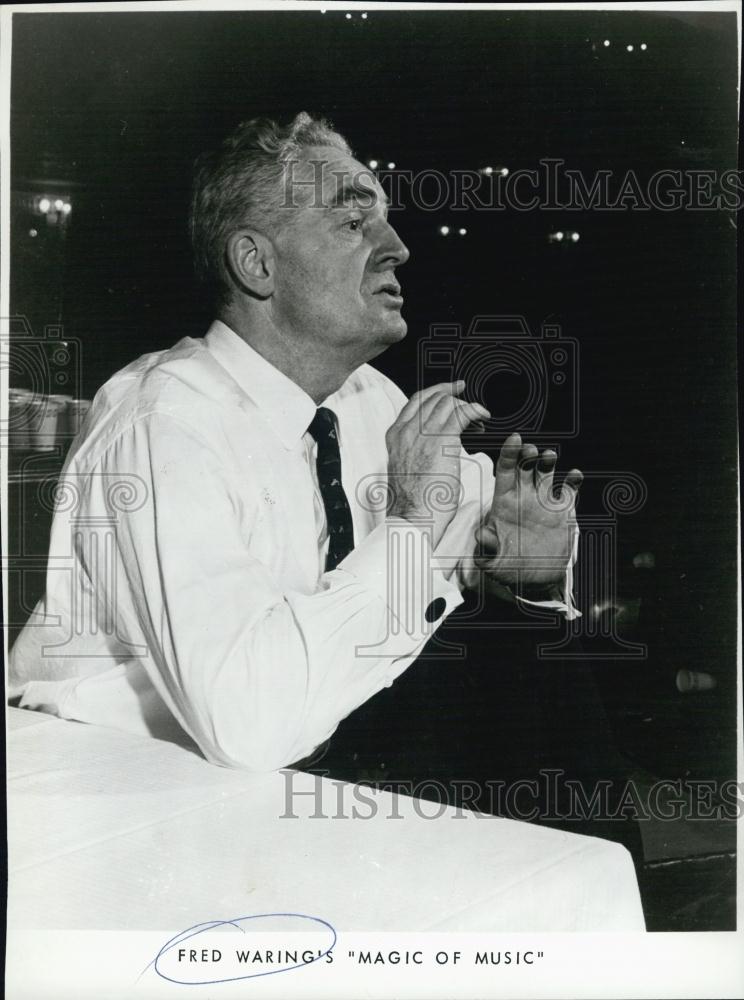 Press Photo Actor/Singer Fred Waring in &quot;Magic of Music&quot; - RSL01727 - Historic Images