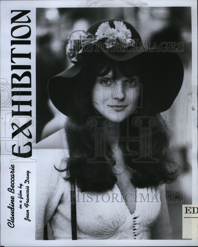 1976 Press Photo Actress Claudine Beccarie In &quot;Exibition&quot; - RSL84251 - Historic Images
