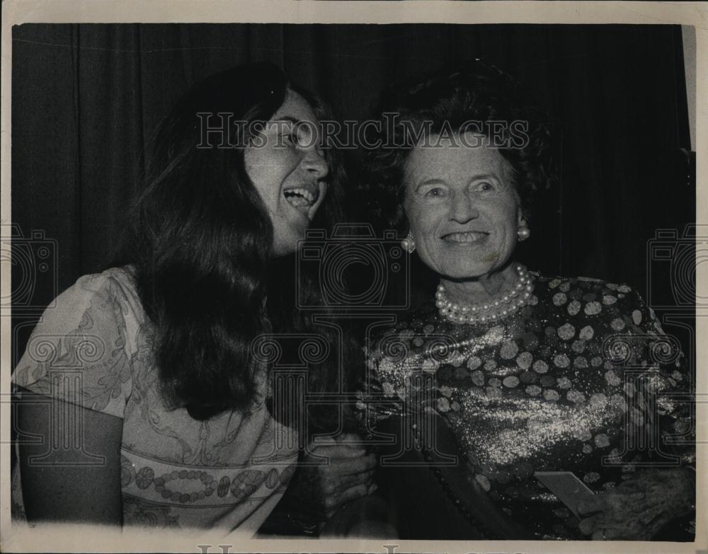 1970 Press Photo Rose Kennedy Granddaughter Kathleen Political Reception - Historic Images