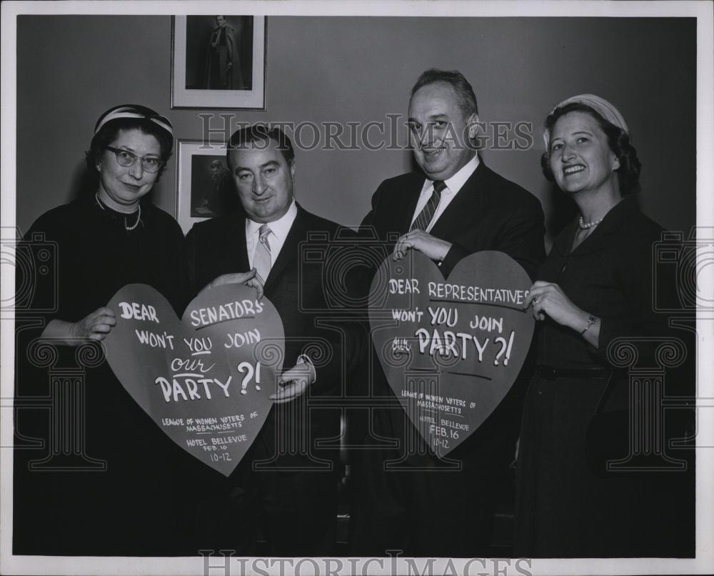 1960 Press Photo Mrs Gregory Smith Mr Frank Giles Mrs William McCarthy - Historic Images