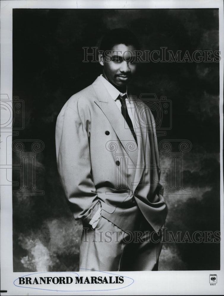 Press Photo Branford Marsalis American Composer Saxophonist Band Leader Jazz - Historic Images