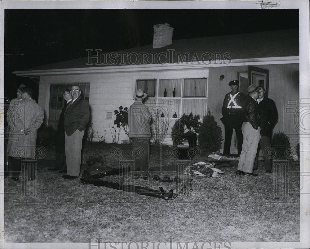 1957 Press Photo crime scene where Virginia Marcus Stern killed her kids - Historic Images