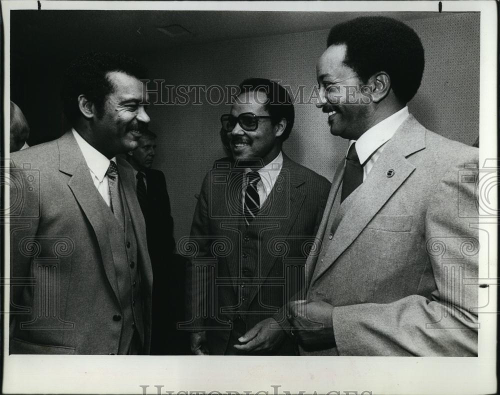 1980 Press Photo Interior Undersec James A Joseph, Eugene Danzey, James - Historic Images