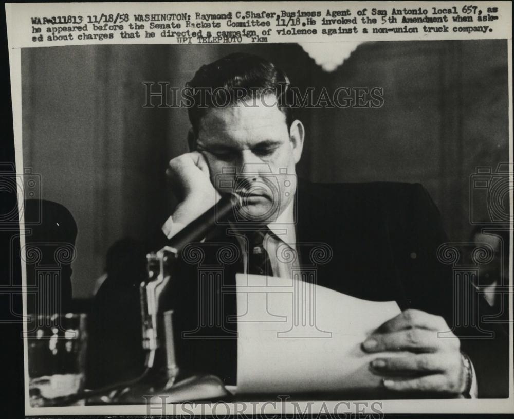 1958 Press Photo Raymond Shafer, Businessman - RSL39761 - Historic Images