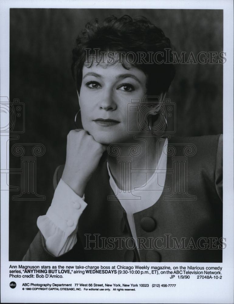 1990 Press Photo Ann Magnuson Actress Anything But Love - RSL83559 - Historic Images