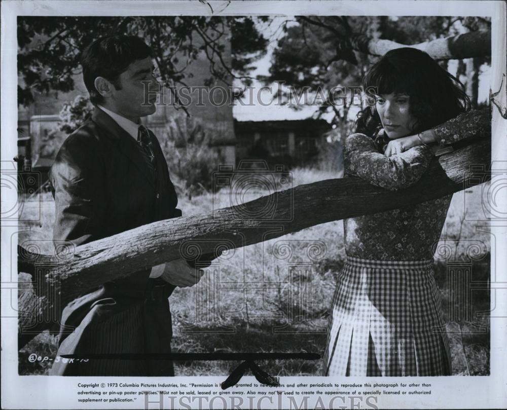 1973 Press Photo Charles denner &amp; Bernadette Lafonti &quot;Gorgeous Kid Like Me&quot; - Historic Images