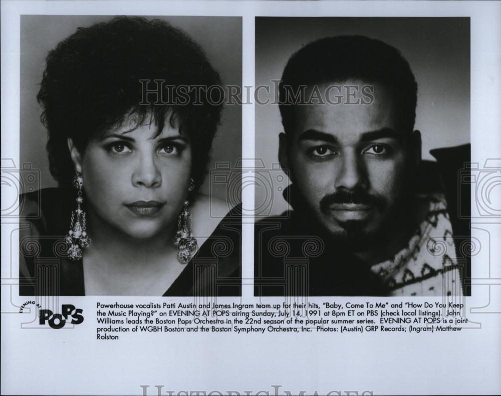 Press Photo Patti Austin & James Ingram "Baby Come to Me" Duet Together - Historic Images