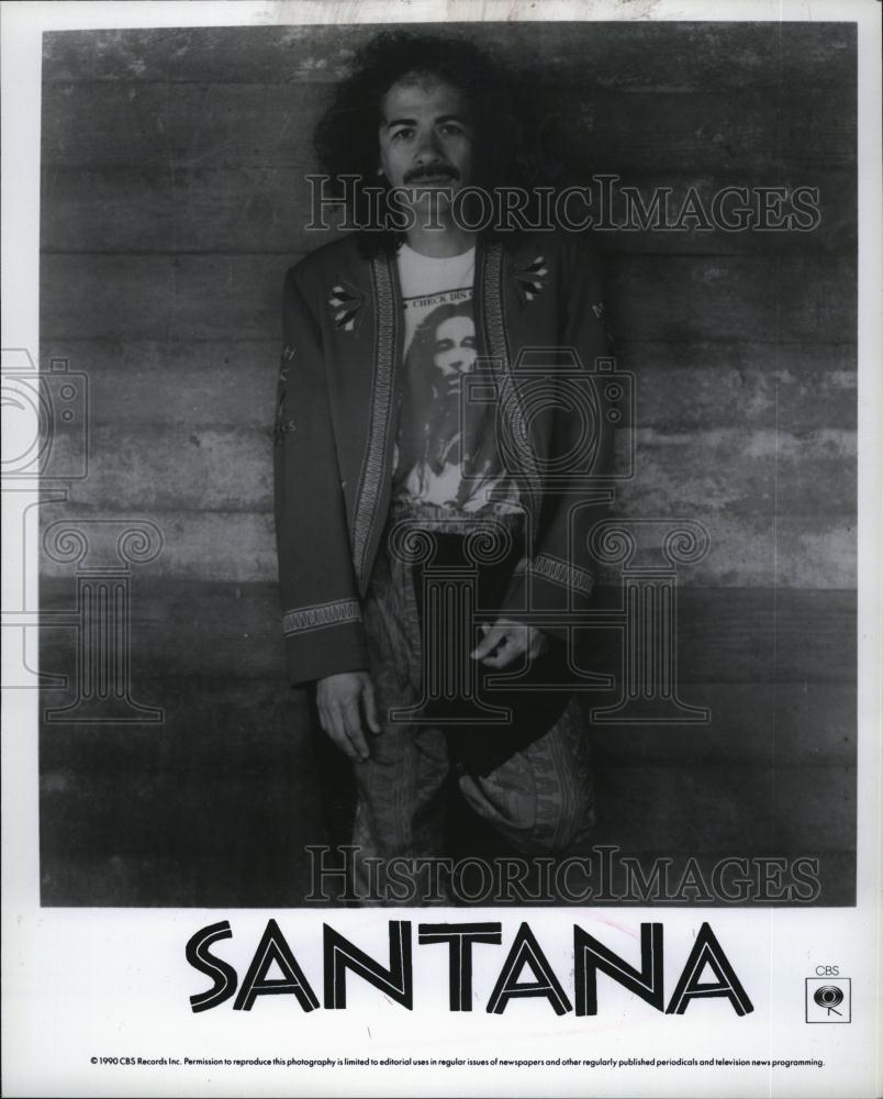 Press Photo Carlos Santana, Guitarist of Santana Rock Band - RSL77997 - Historic Images