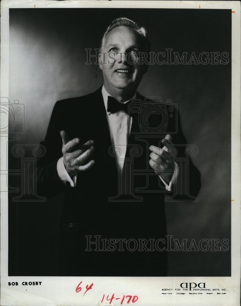 1969 Press Photo Bob Crosby, American Swing music singer Dixieland bandleader - Historic Images