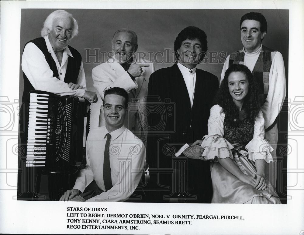 Press Photo Stars of Jurys Dermot O'Brien, Noel V Ginnity, Feargal Purcell Tony - Historic Images